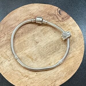 Pandora - Silver Bracelet with extra charm clip